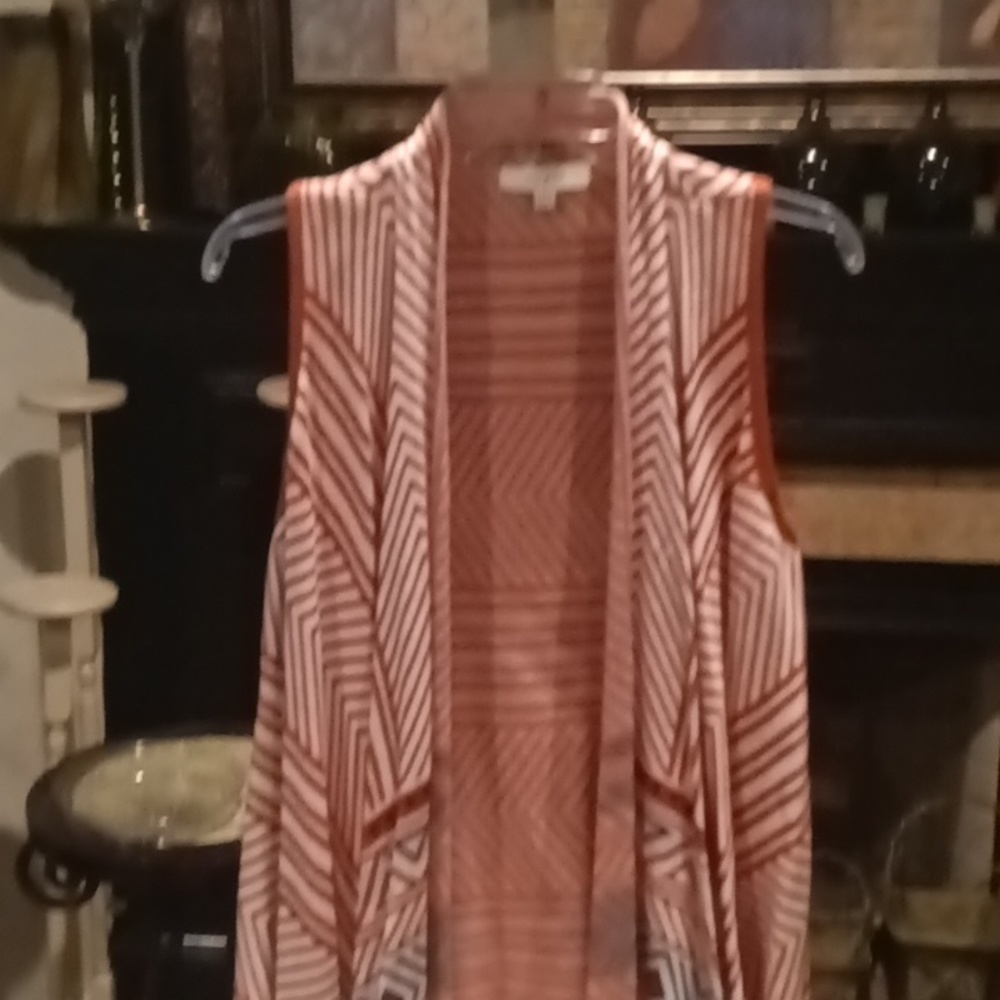 Nwot Umgee Rust Aztec Accented Asymmetrical Cardi… - image 4